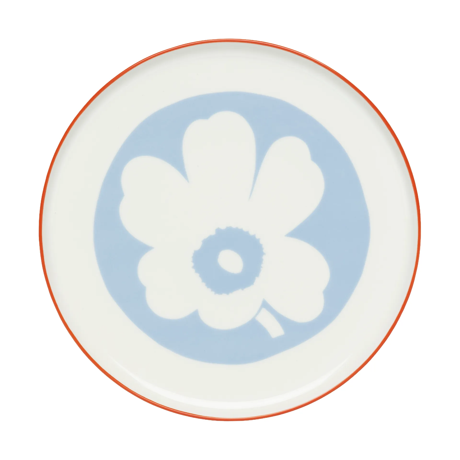 Unikko serveerschaal, White-light blue-orange red, Ø24 cm Marimekko