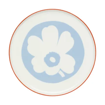 Unikko serveerschaal - White-light blue-orange red, Ø24 cm - Marimekko