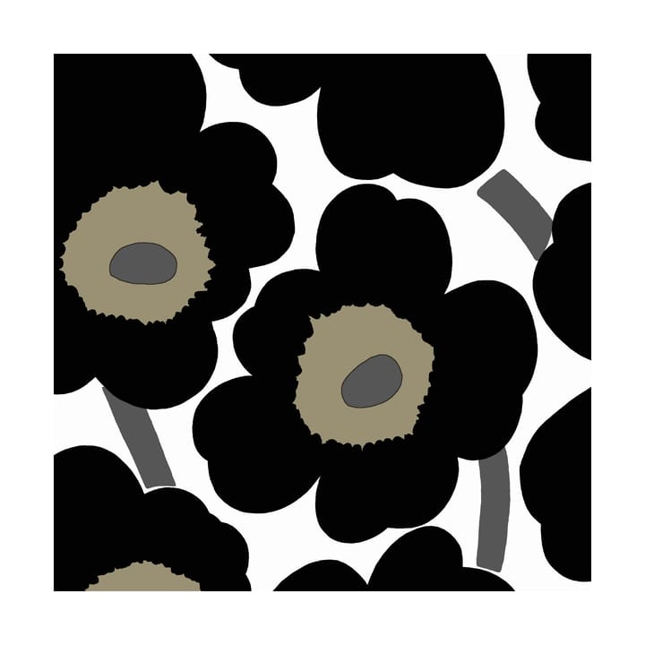 Unikko servet 33x33 cm 20-pack - Black-White - Marimekko