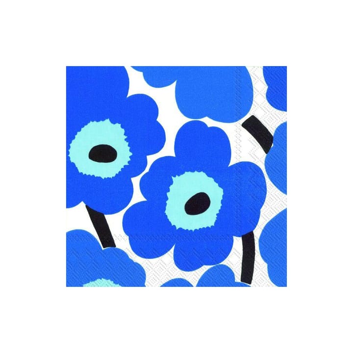 Unikko servet 33x33 cm 20-pack - Blauw - Marimekko