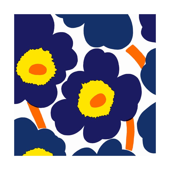 Unikko servet 33x33 cm 20-pack - Blue-Yellow - Marimekko