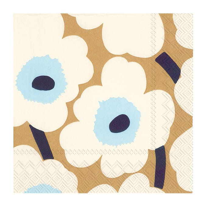 Unikko servet 33x33 cm 20-pack - Cream gold - Marimekko