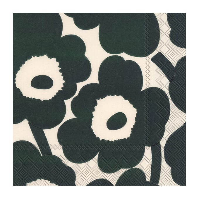 Unikko servet 33x33 cm 20-pack - Cream green - Marimekko