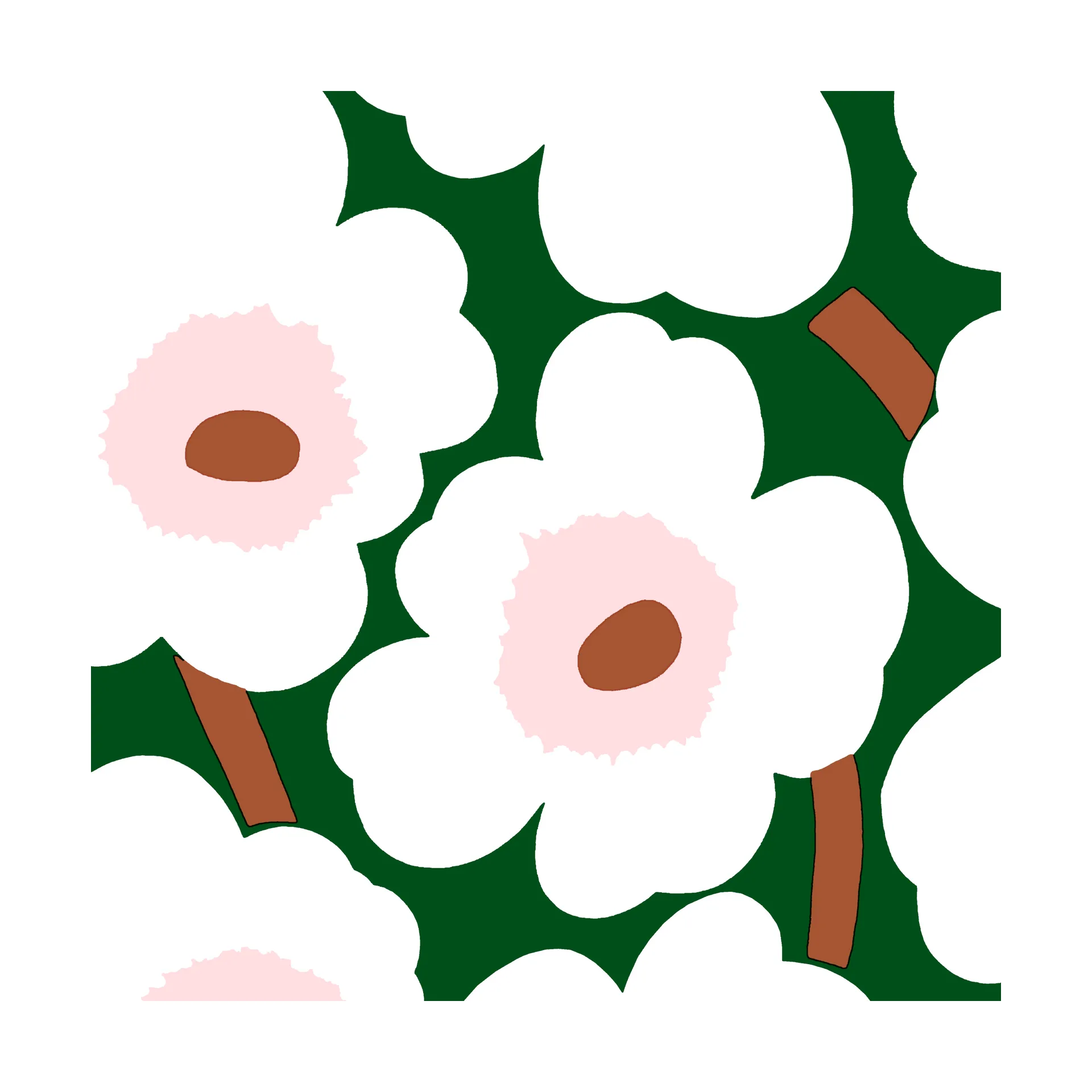 Unikko servet 33x33 cm 20-pack, Dark green Marimekko