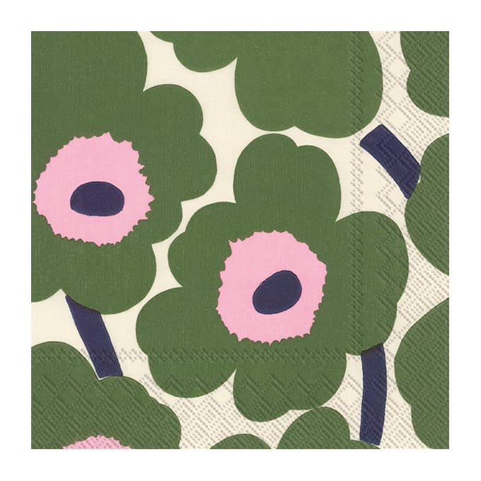 Unikko servet 33x33 cm 20-pack - Donkergroen - Marimekko