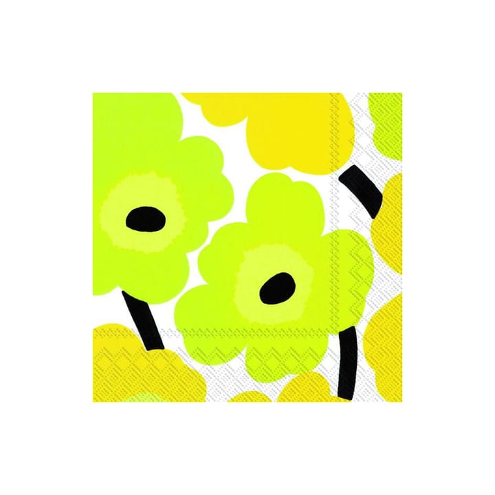 Unikko servet 33x33 cm 20-pack - Geel - Marimekko