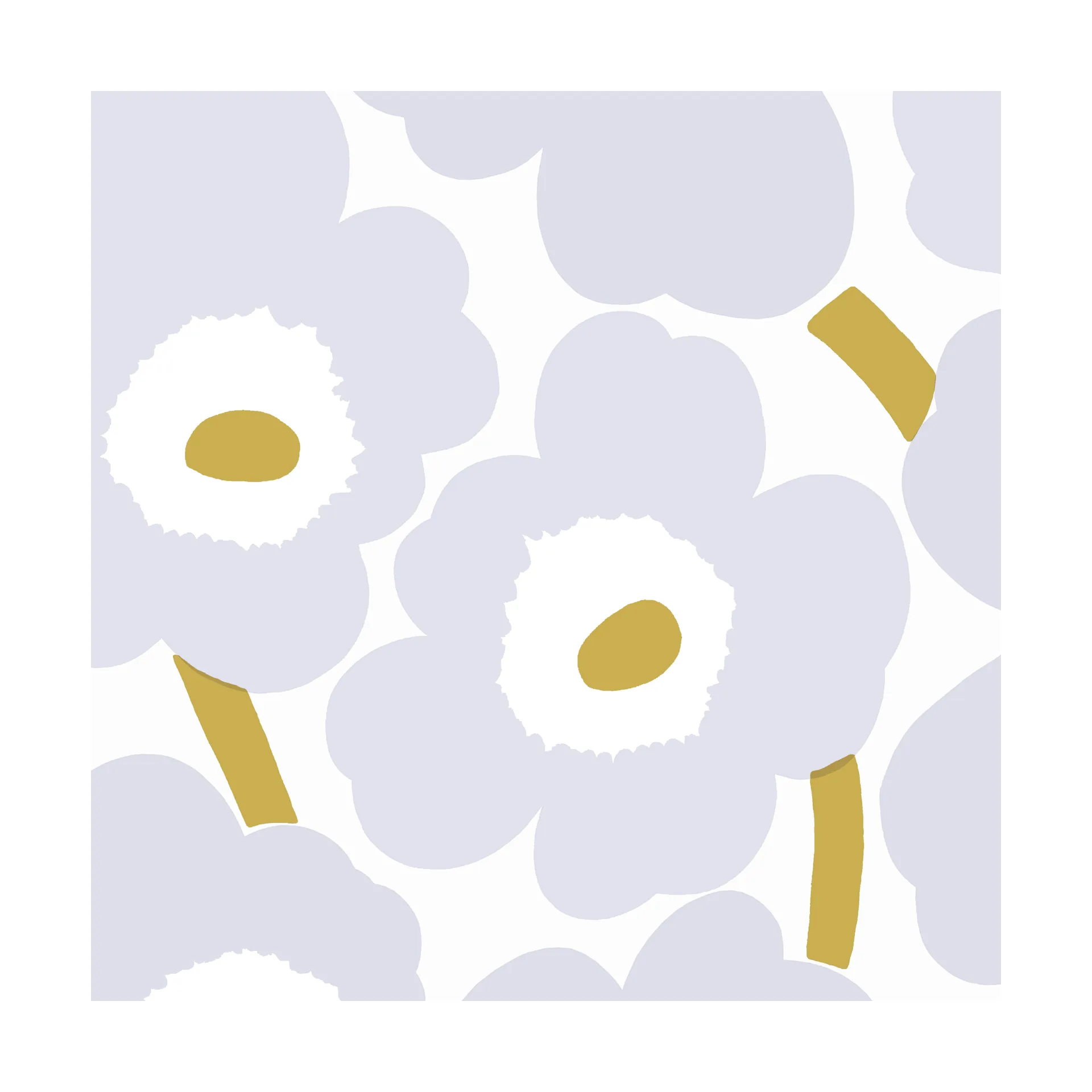 Unikko servet 33x33 cm 20-pack, Grey Marimekko