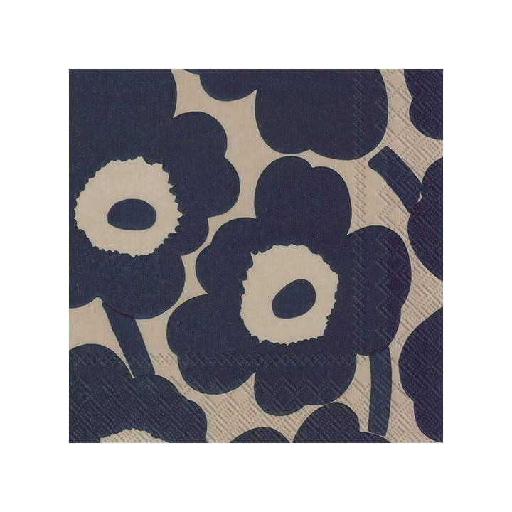 Unikko servet 33x33 cm 20-pack - Linen-blue - Marimekko