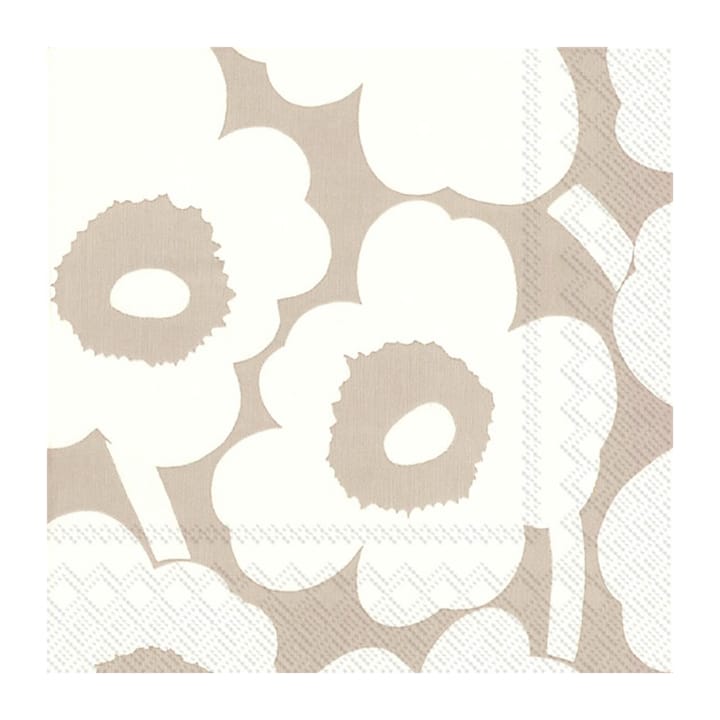 Unikko servet 33x33 cm 20-pack - Linen-cream - Marimekko