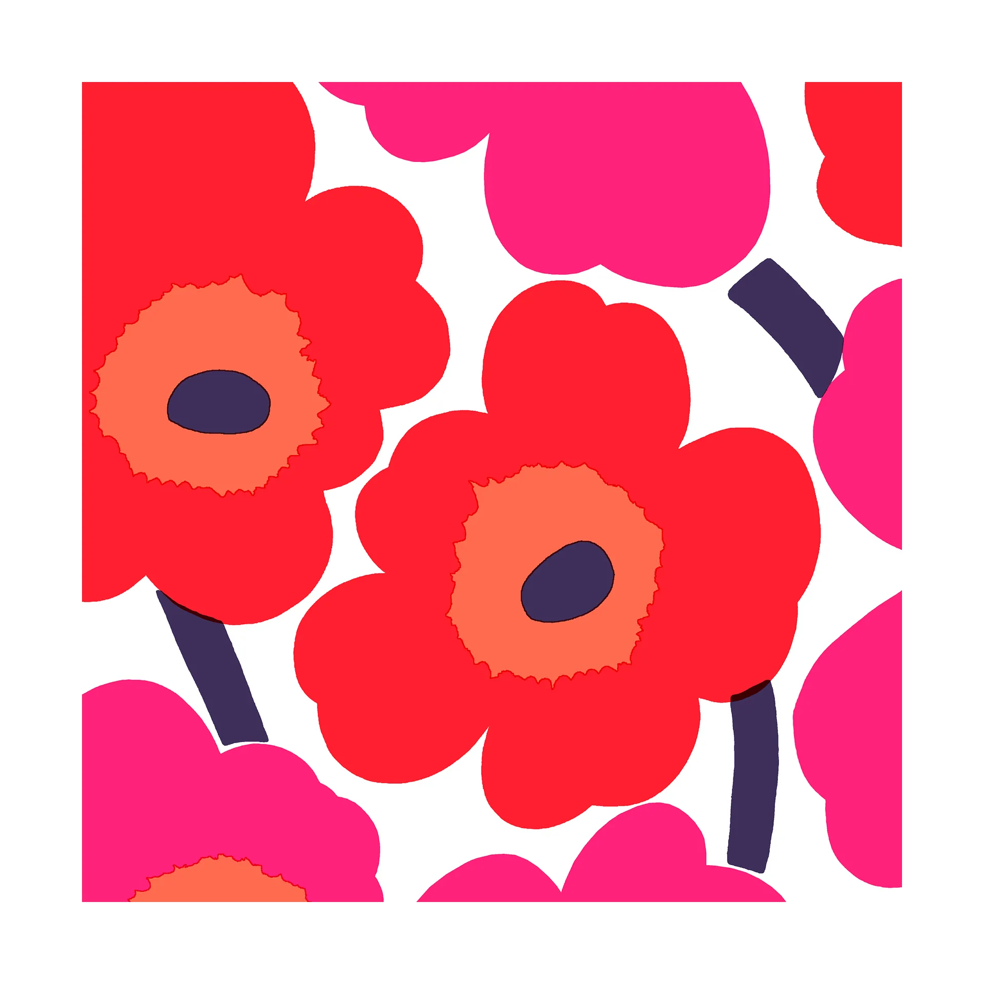 Unikko servet 33x33 cm 20-pack, Red Marimekko