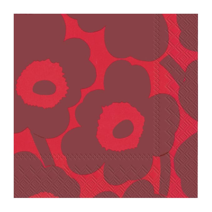 Unikko servet 33x33 cm 20-pack - Rood-rood - Marimekko