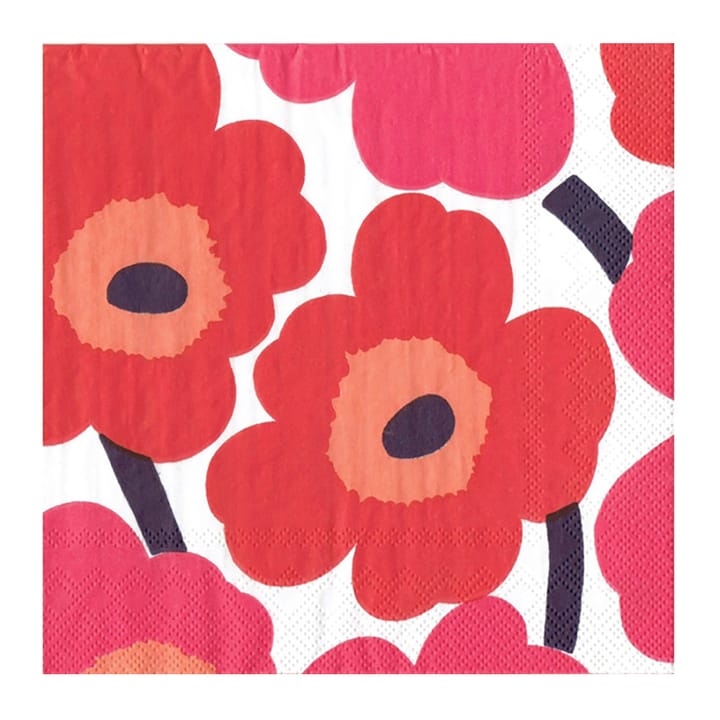 Unikko servet 33x33 cm 20-pack - Rood - Marimekko