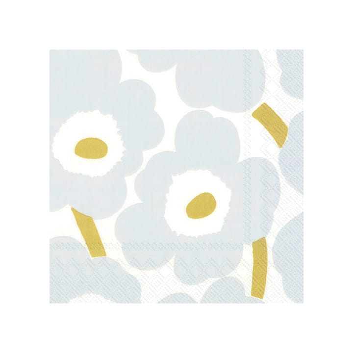 Unikko servet 33x33 cm 20-pack - White-silver - Marimekko