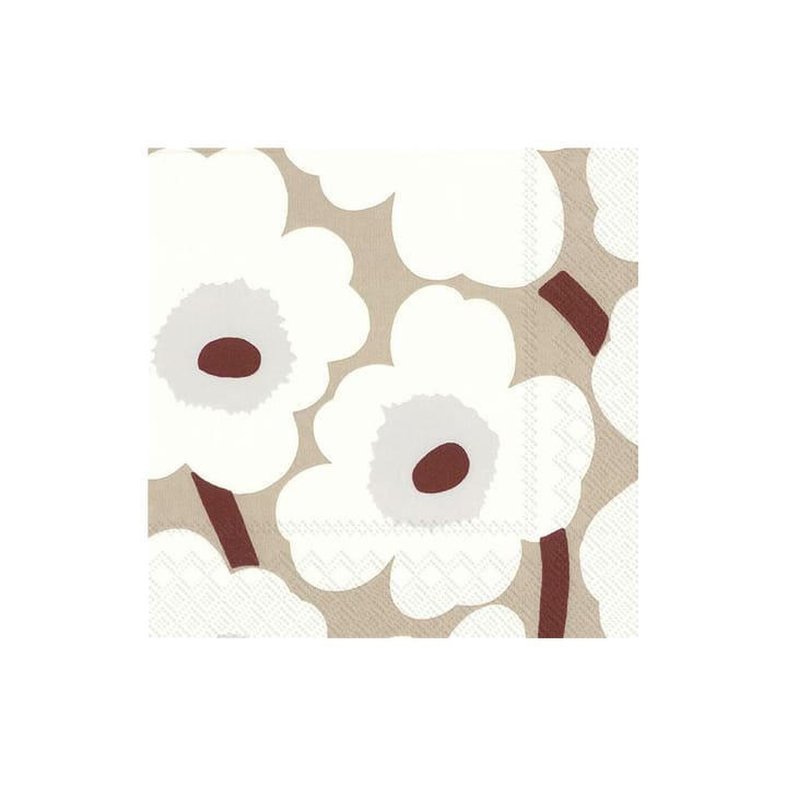 Unikko servet 33x33 cm 20-pack - Wit-linnen - Marimekko