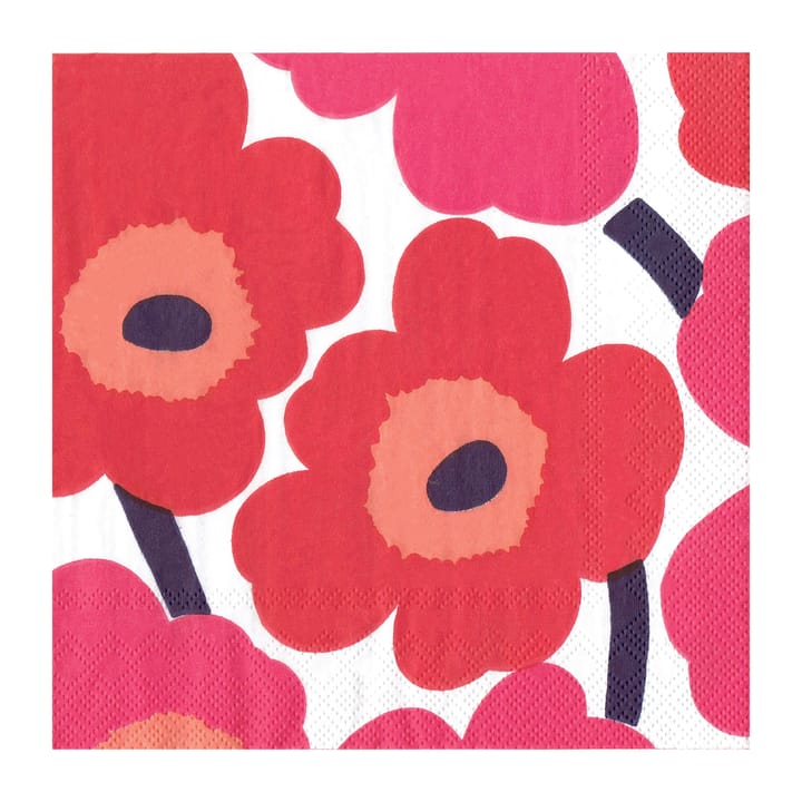 Unikko servet 40x40 cm 20-pack - Red - Marimekko