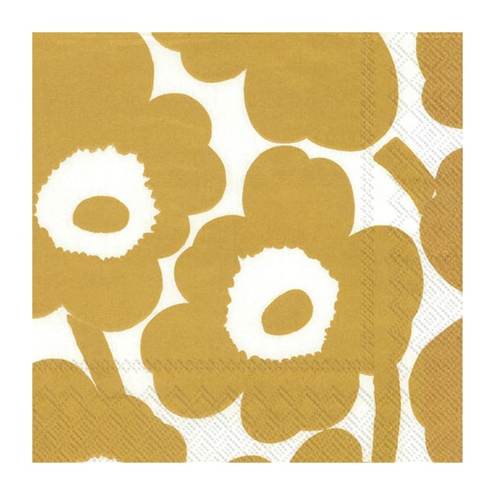 Unikko servet 40x40 cm 20-pack - White-gold - Marimekko