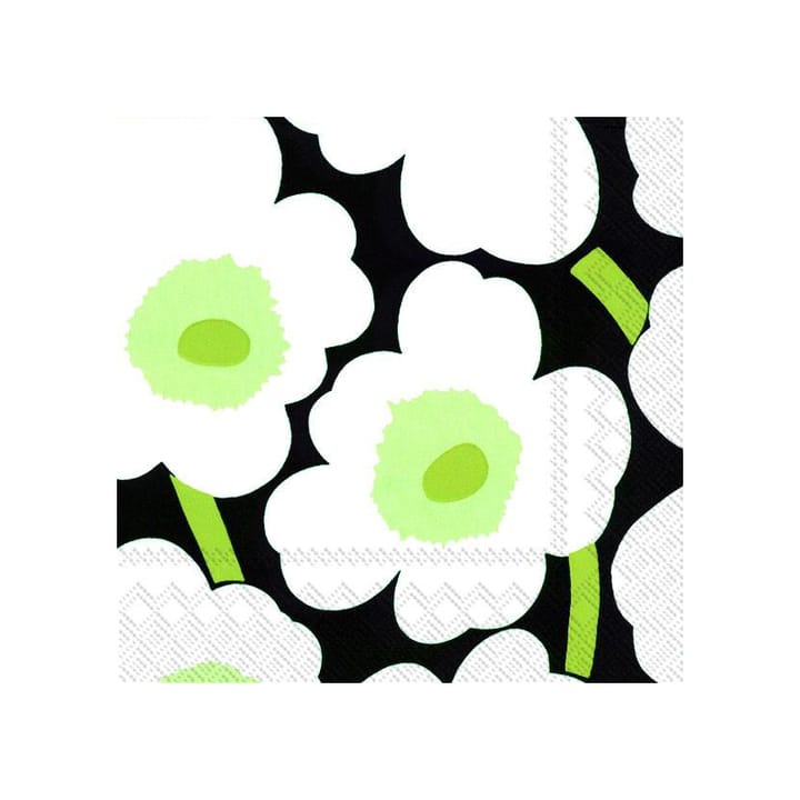 Unikko servet 40x40 cm 20-pack - Zwart - Marimekko