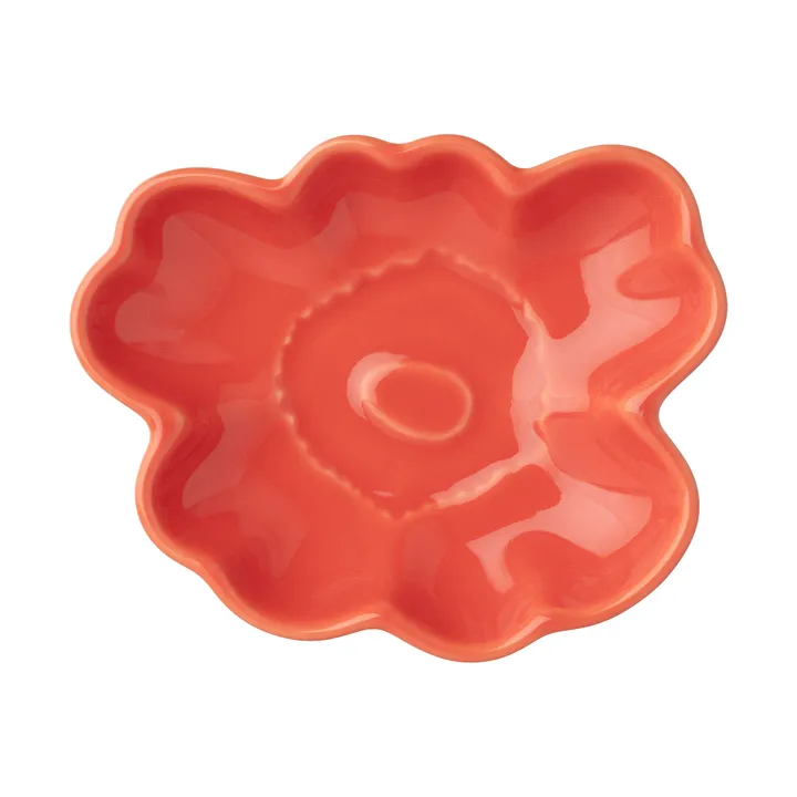 Unikko shape bord 9,5 cm - Orange red - Marimekko