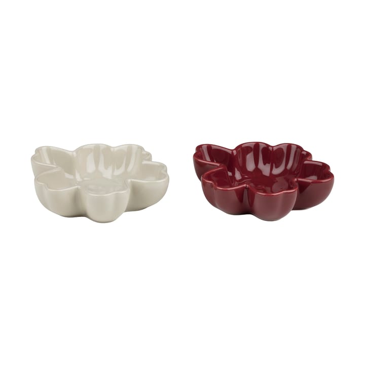 Unikko shape schaal Ø11 cm 2-delig - Burgundy-steengoed - Marimekko