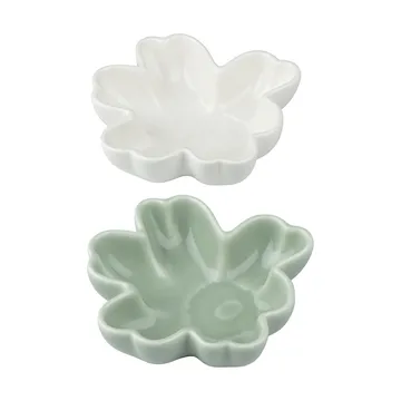 Unikko Shape schaal Ø11 cm 2-delig - White-light green - Marimekko