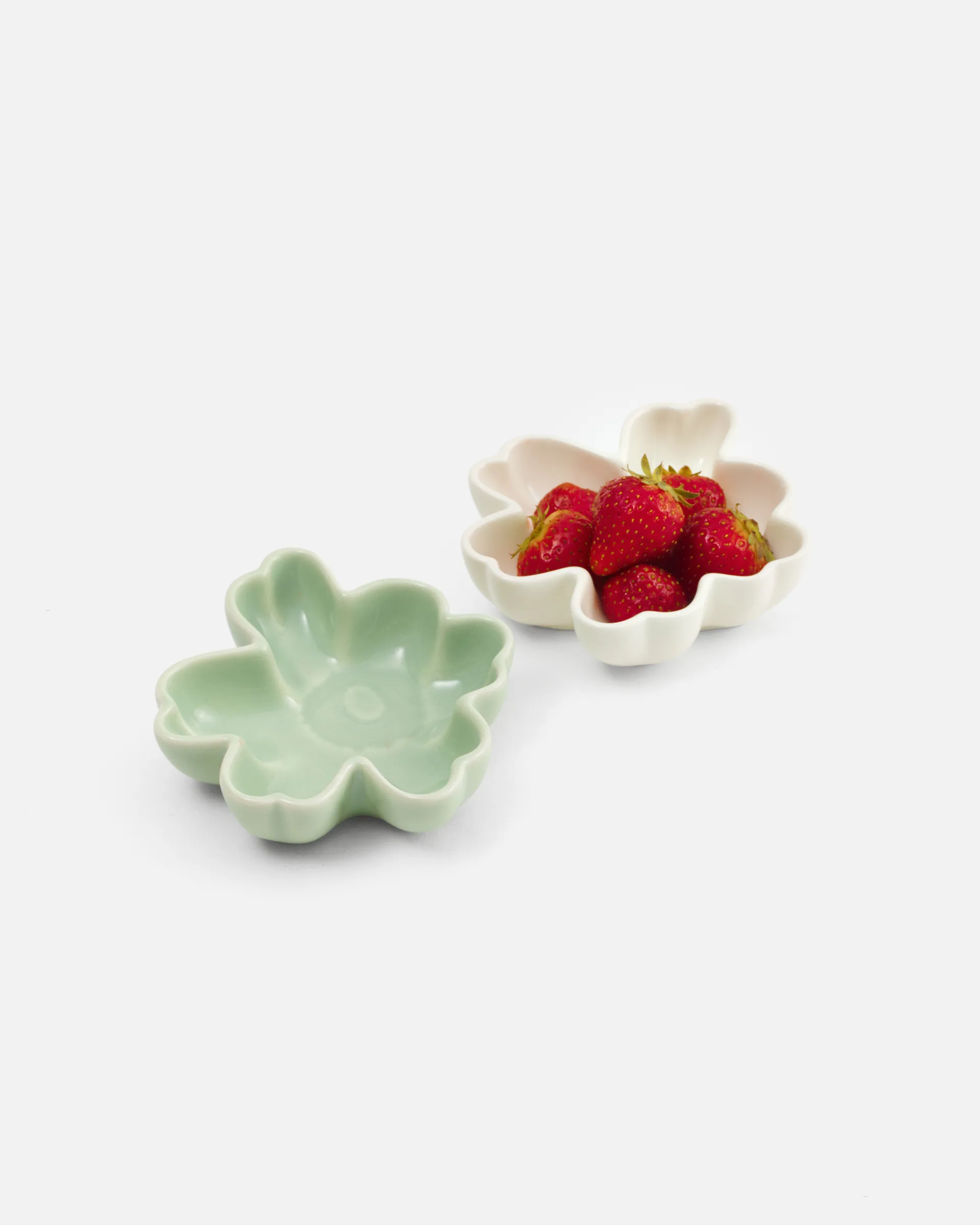 Unikko Shape schaal Ø11 cm 2-delig, White-light green Marimekko