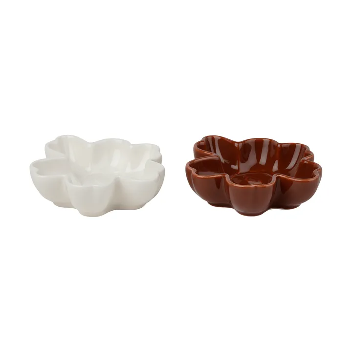 Unikko Shape schaal Ø11 cm 2-delig - White-plum - Marimekko