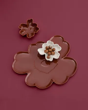 Unikko Shape schaal Ø11 cm 2-delig - White-plum - Marimekko