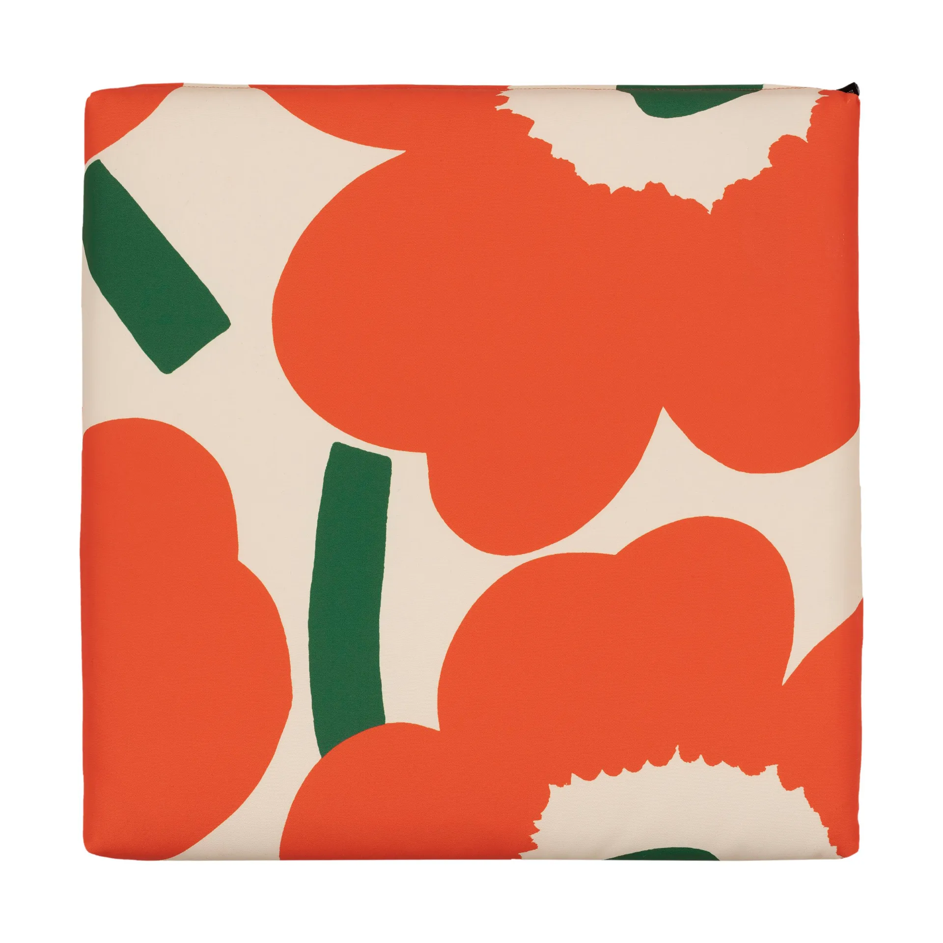 Unikko stoelkussen 40x40 cm, Cotton-orange-green Marimekko