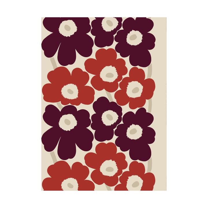 Unikko stof katoen-linnen - Linen-red - Marimekko