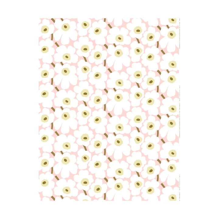 Unikko stof - Pink-natural white-sand - Marimekko