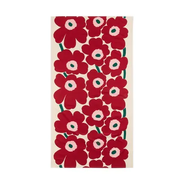 Unikko tafelkleed - Off white-cranberry-roze, 135x250 cm - Marimekko