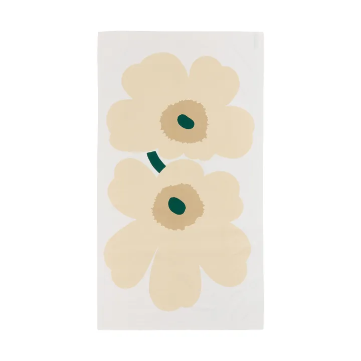 Unikko tafelkleed - White-hay-sand-emerald - Marimekko