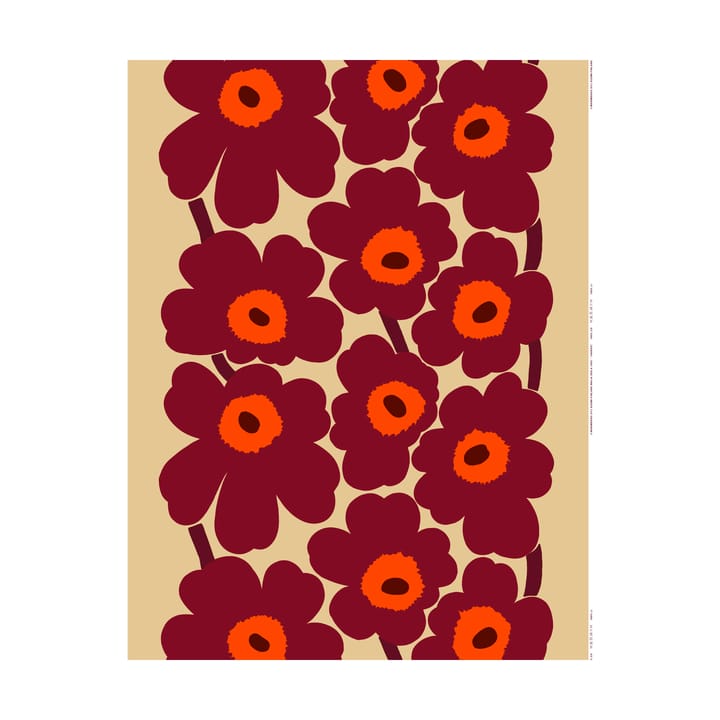 Unikko tafelzeil - Vanilla-wijnrood-rood - Marimekko
