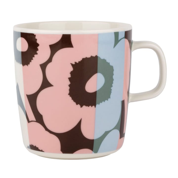 Unikko theemok 4 dl - White-light sky-dusty pink - Marimekko