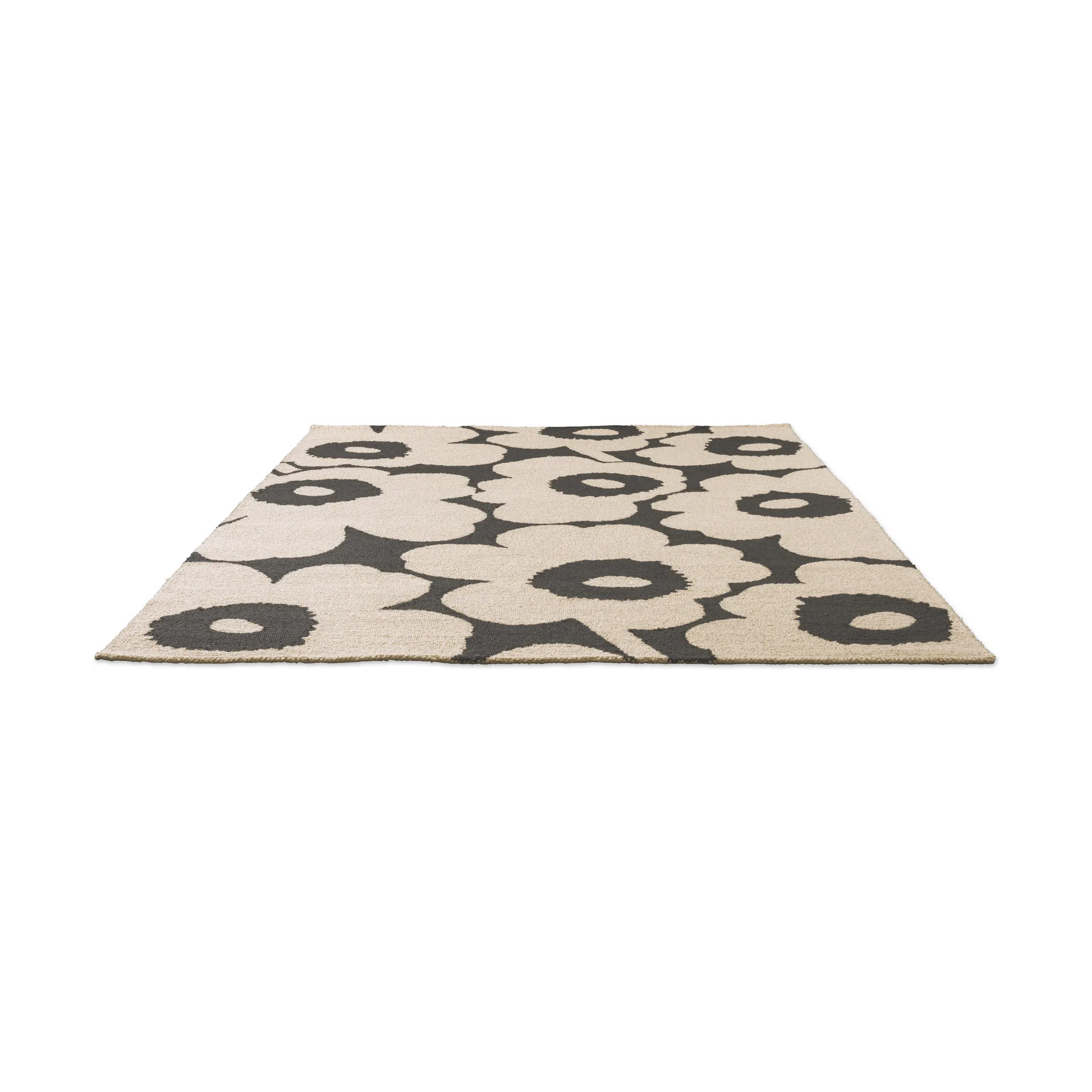 Unikko vloerkleed outdoor, Charcoal-white, 140x200 cm Marimekko