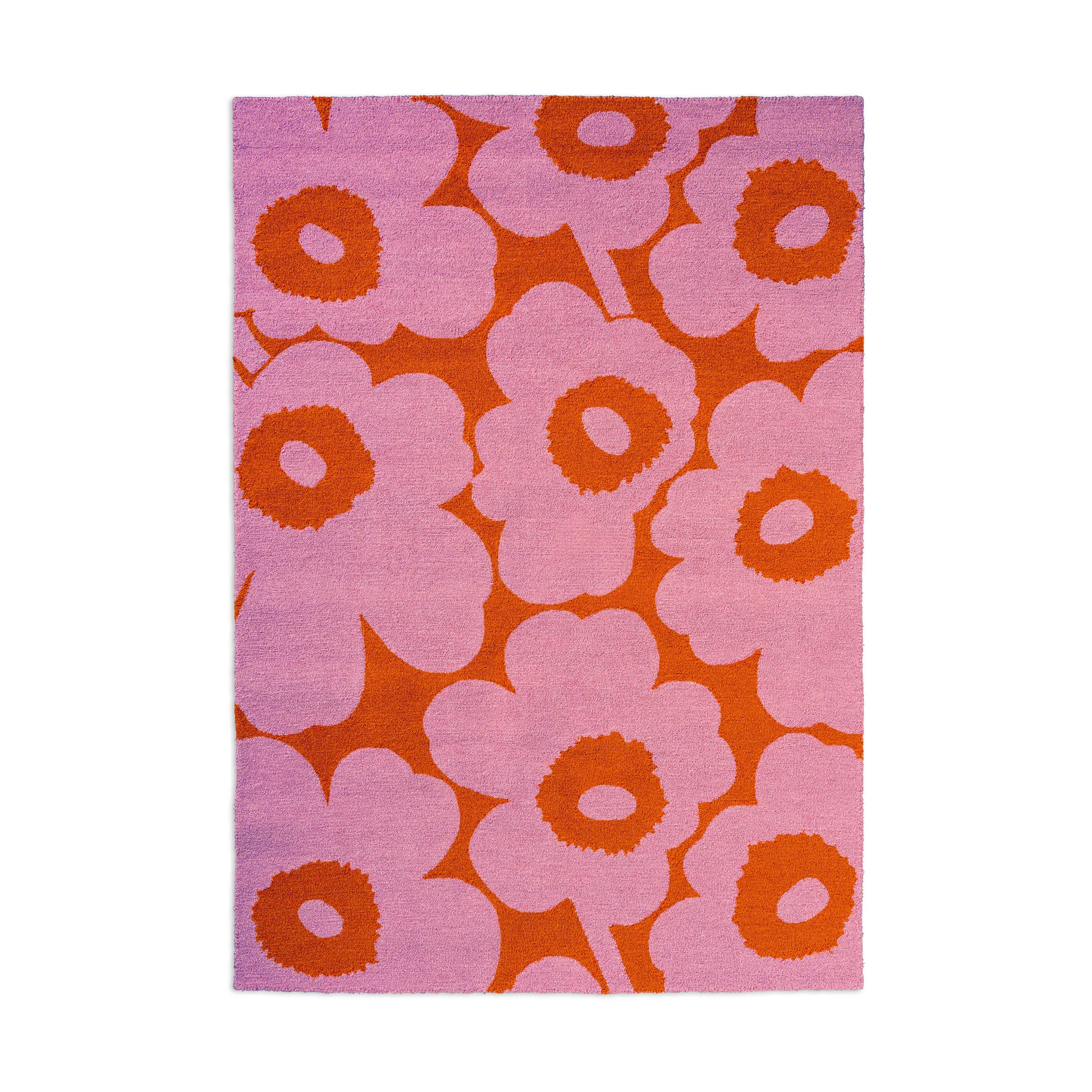 Unikko vloerkleed outdoor, Pink-orange, 160x230 cm Marimekko