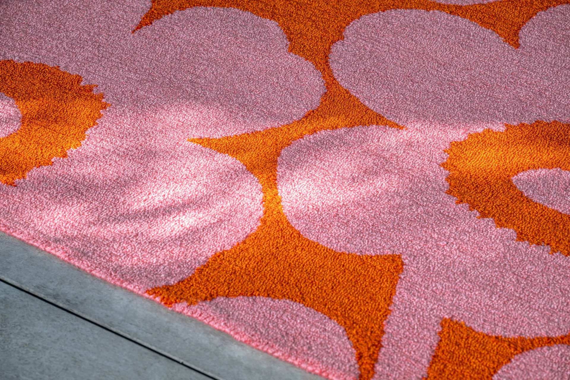 Unikko vloerkleed outdoor, Pink-orange, 160x230 cm Marimekko