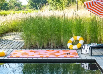 Unikko vloerkleed outdoor - Pink-orange, 160x230 cm - Marimekko