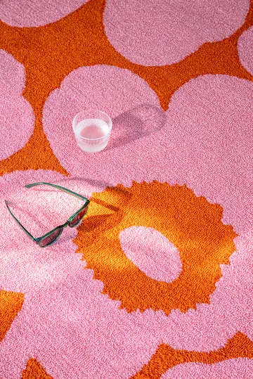 Unikko vloerkleed outdoor - Pink-orange, 160x230 cm - Marimekko