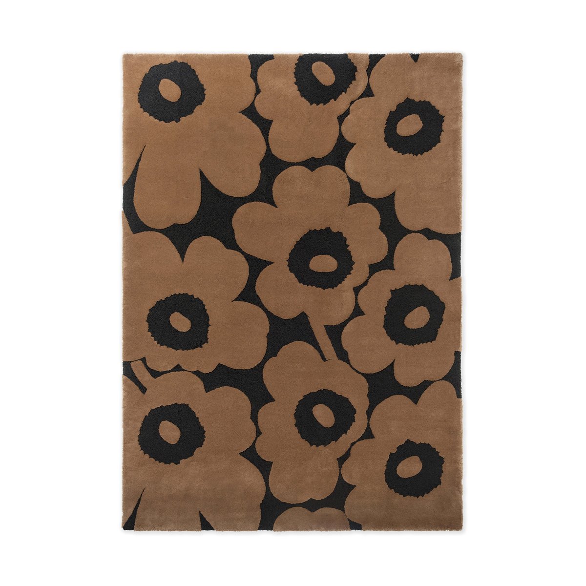 Marimekko Unikko wollen vloerkleed Beige, 140x200 cm