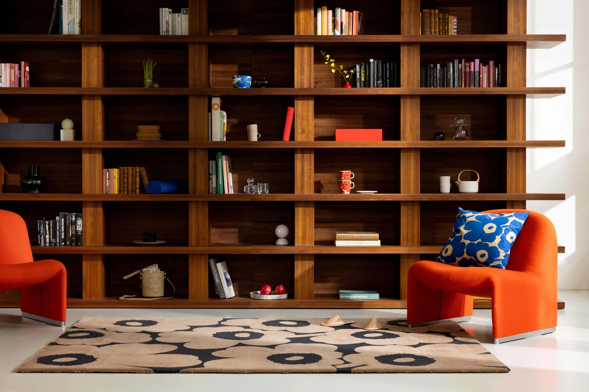 Unikko wollen vloerkleed, Beige, 170x240 cm Marimekko