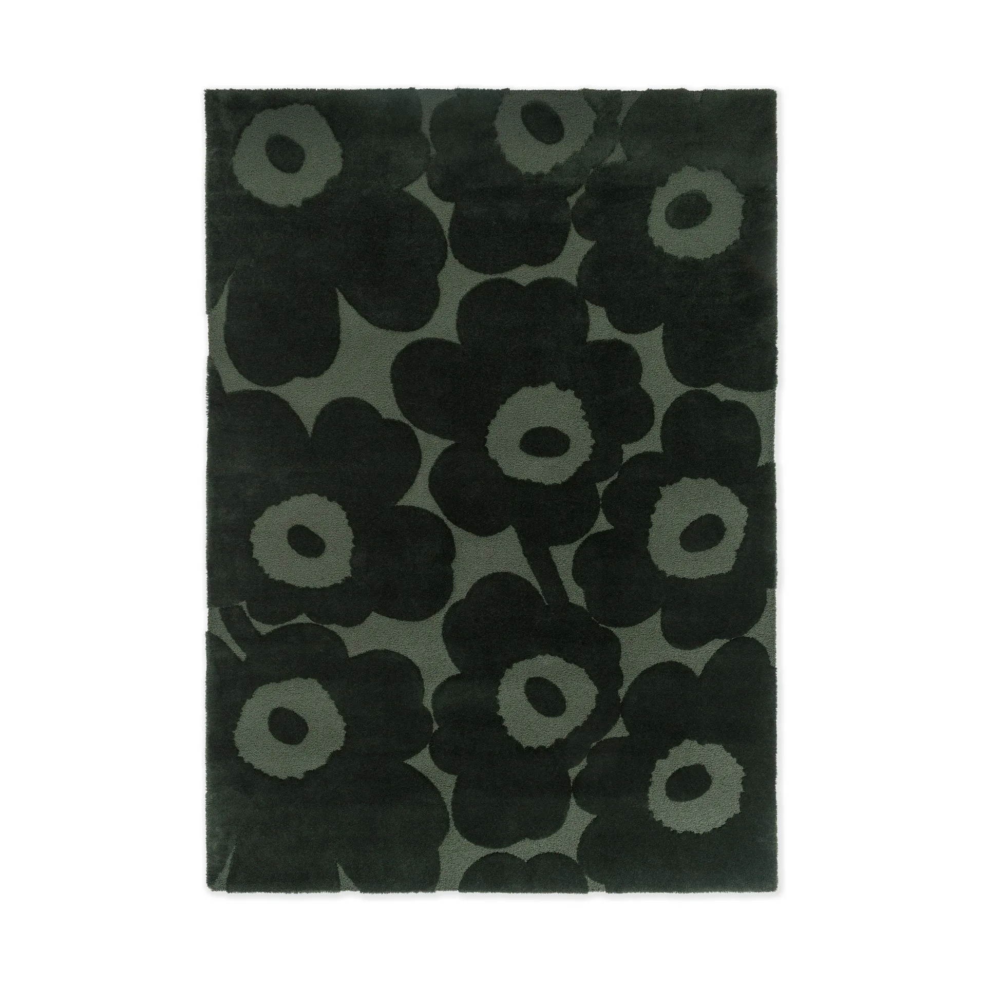 Unikko wollen vloerkleed, Dark Green, 250x350 cm Marimekko