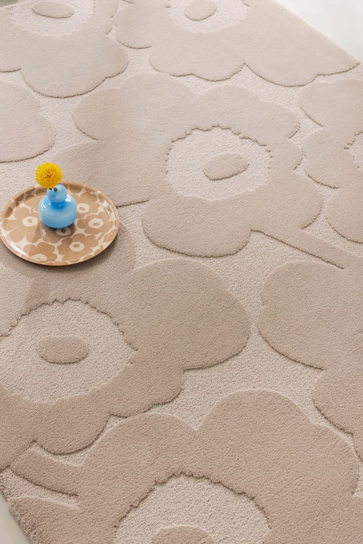 Unikko wollen vloerkleed, Light Beige, 140x200 cm Marimekko