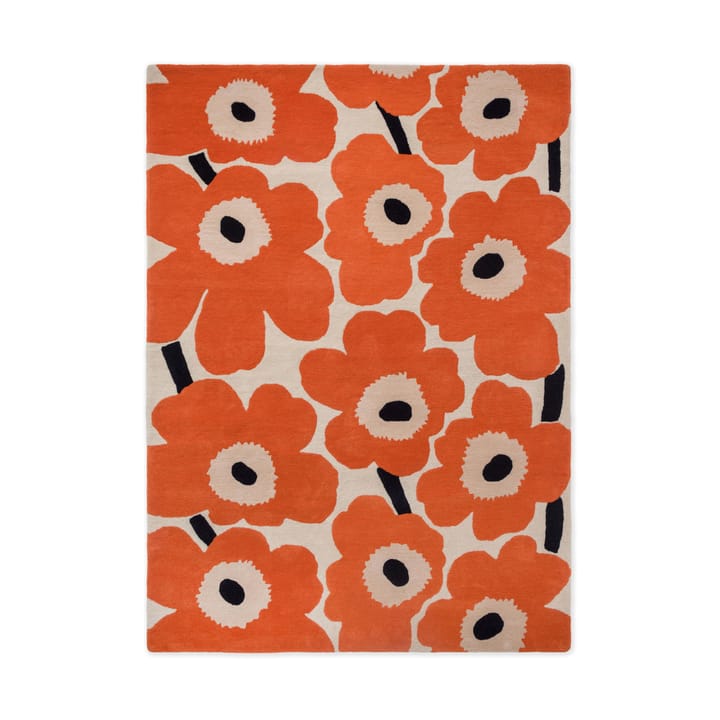 Unikko wollen vloerkleed - Orange Red, 140x200 cm - Marimekko