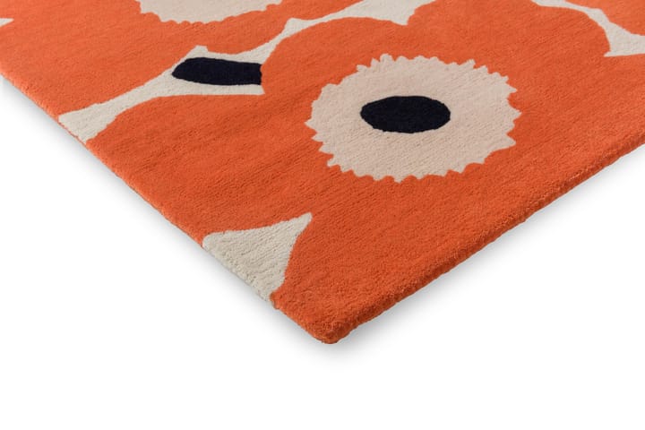 Unikko wollen vloerkleed - Orange Red, 140x200 cm - Marimekko