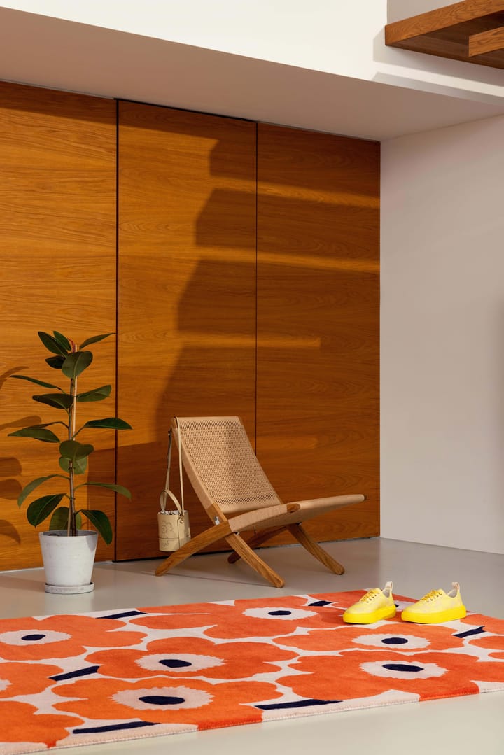 Unikko wollen vloerkleed, Orange Red, 200x280 cm Marimekko