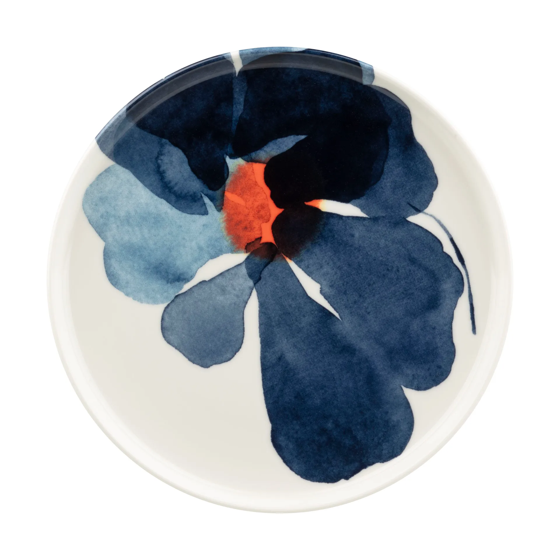 Valssi bord, White-dark blue-orange, Ø20 cm Marimekko