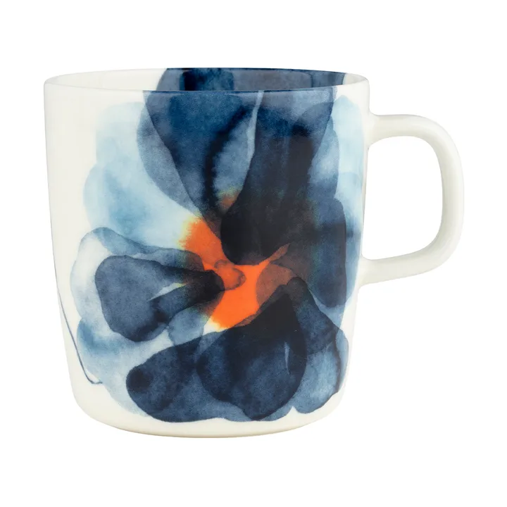 Valssi mok 40 cl - White-blue-orange - Marimekko