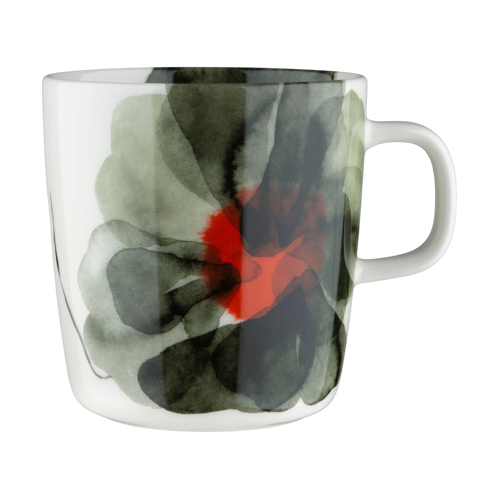 Valssi mok 40 cl, White-forest green-tomato red Marimekko