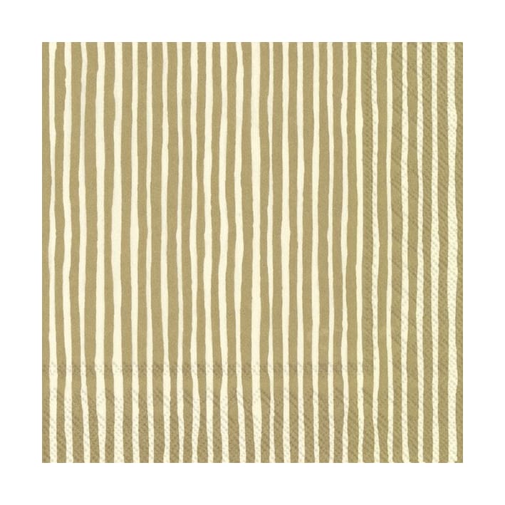 Varvunraita servet 33x33 cm 20-pack - Gold - Marimekko